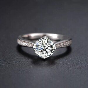 New Womens Diamond CZ Engagement Ring